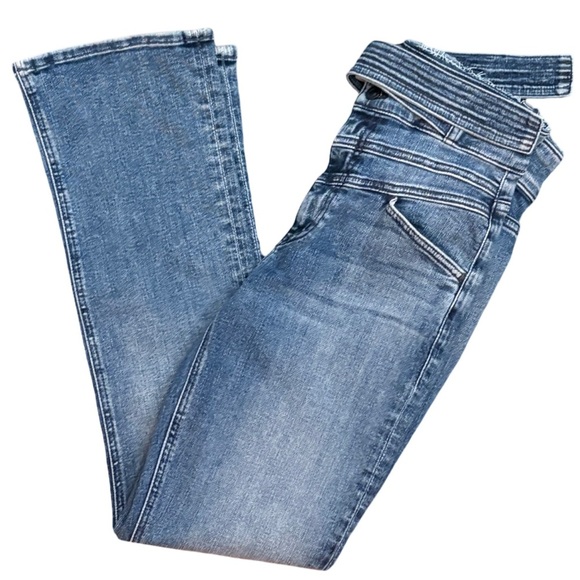 Mother The Triple Stack Insider Ankle in Chick Flick Wash Jeans Belted Size 26 - Picture 10 of 15